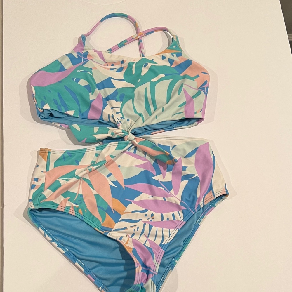 O'Neill Kids One-Piece Swimsuit - Blue, Pink, Green